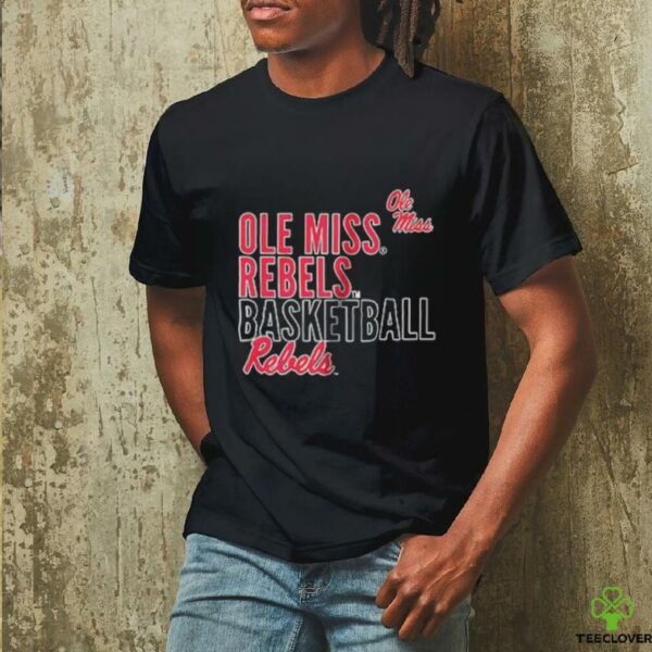 Ole Miss basketball text logo overlay shirt