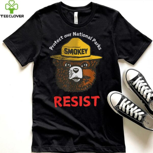 Retro Protect Our National Parks Smokey Resist Anti Trump T Shirt