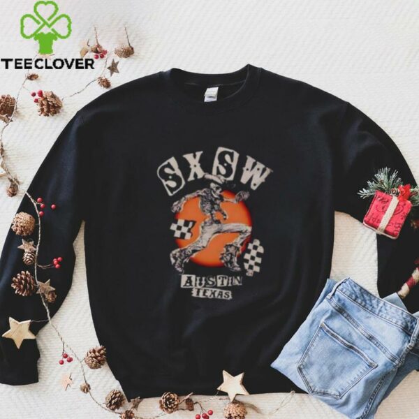 SXSW Austin Texas Skeleton Cowboy Unisex T shirt