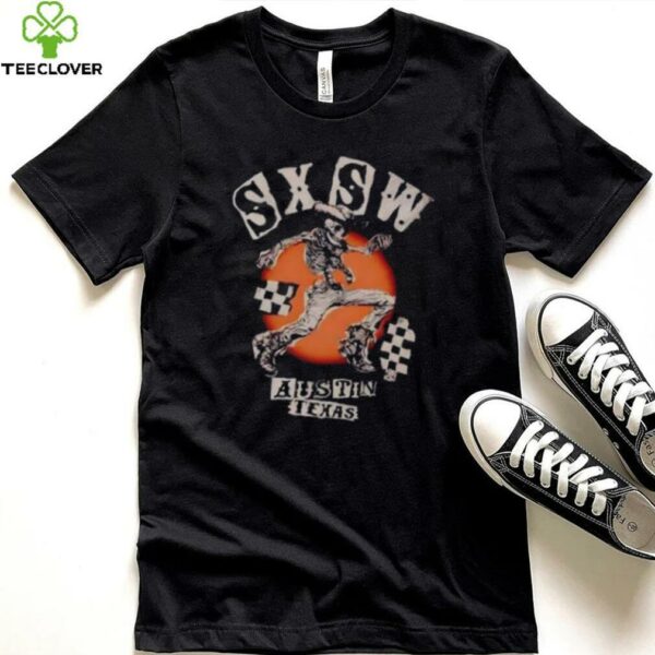 SXSW Austin Texas Skeleton Cowboy Unisex T shirt