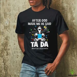 Snoopy and Woodstock after god made me he said ta da autism awareness shirt