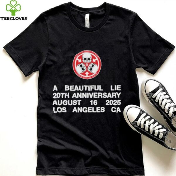 Thirty Seconds To Mars Emo A Beautiful Lie 20th Anniversary August 16 2025 Los Angeles CA T shirts