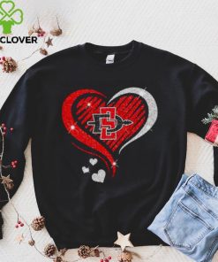 ⁄ San Diego State Aztecs basketball Love Heart diamond 2023 NCAA hoodie shirt