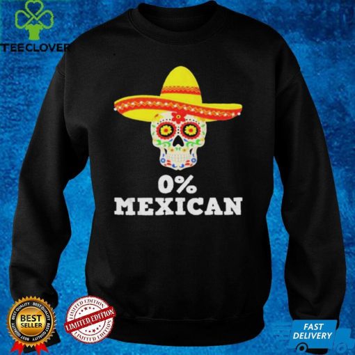 0% mexican cinco de mayo sombrero mexican skull vintage T shirt