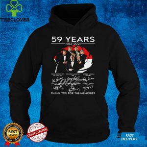 007 59 years 1962 2021 thank you for the memories signatures shirt