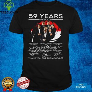 007 59 years 1962 2021 thank you for the memories signatures hoodie, sweater, longsleeve, shirt v-neck, t-shirt