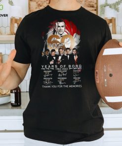 007 60 Years Of Bond 1962 2022 Thank You For The Memories T Shirt