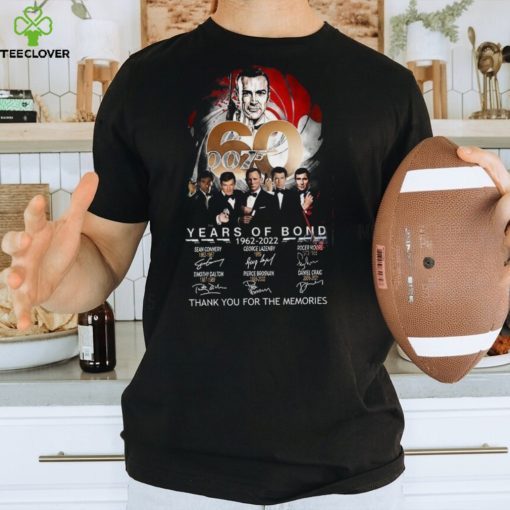 007 60 Years Of Bond 1962 2022 Thank You For The Memories T Shirt
