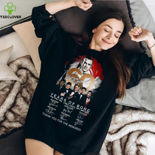 007 60 Years Of Bond 1962 2022 Thank You For The Memories T Shirt