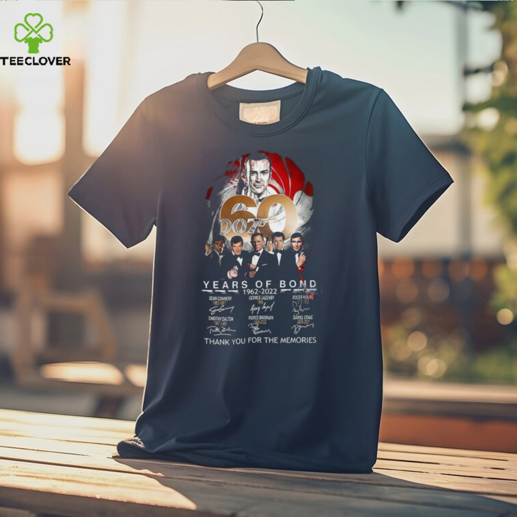 007 60 Years Of Bond 1962 2022 Thank You For The Memories T Shirt 007 60 Years Of Bond 1962 2022 Thank You For The Memories T Shirt