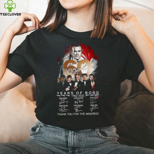 007 60 Years Of Bond 1962 2022 Thank You For The Memories T Shirt