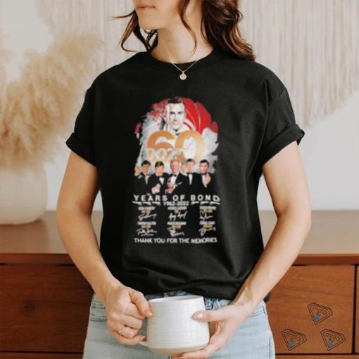 007 60 years of Bond 1962 2022 thank you for the memories signatures shirt