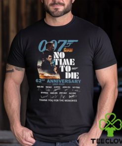 007 James Bond No Time To Die 62nd Anniversary 1962 2024 Thank You For The Memories T Shirt