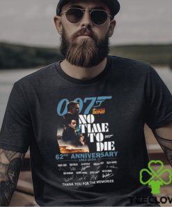 007 James Bond No Time To Die 62nd Anniversary 1962 2024 Thank You For The Memories T Shirt