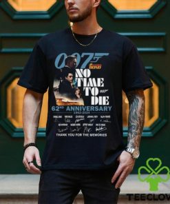 007 James Bond No Time To Die 62nd Anniversary 1962 2024 Thank You For The Memories T Shirt