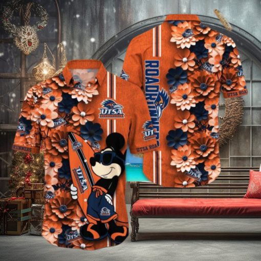 UTSA Roadrunners Hawaiian Shirt Mickey Love Surfing Trending Summer Gift