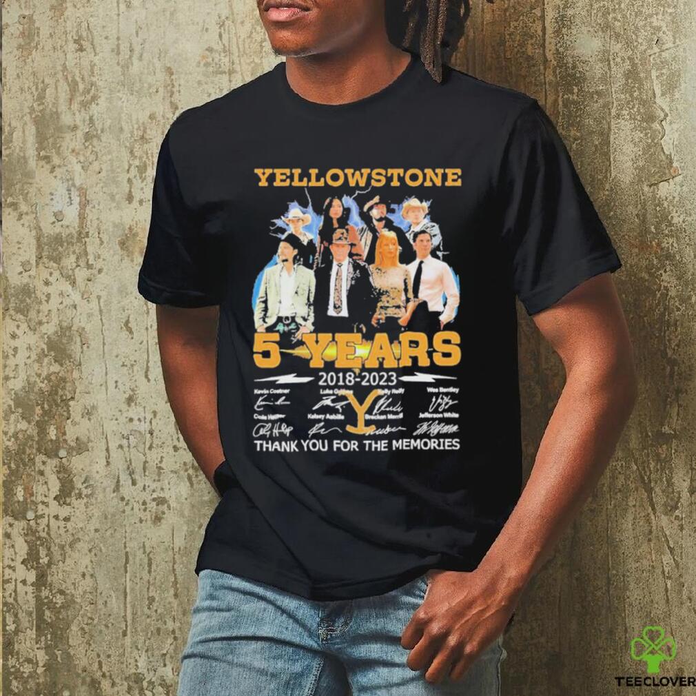 05 Years Anniversary Of Yellowstone 2018 2023 Thank You For The Memories Signatures Shirt 05 Years Anniversary Of Yellowstone 2018 2023 Thank You For The Memories Signatures Shirt