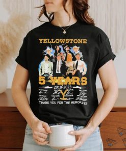 05 Years Anniversary Of Yellowstone 2018 2023 Thank You For The Memories Signatures Shirt 1 05 Years Anniversary Of Yellowstone 2018 2023 Thank You For The Memories Signatures Shirt