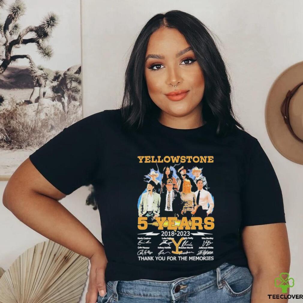 05 Years Anniversary Of Yellowstone 2018 2023 Thank You For The Memories Signatures Shirt 05 Years Anniversary Of Yellowstone 2018 2023 Thank You For The Memories Signatures Shirt