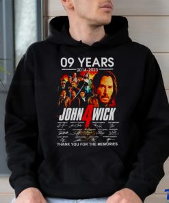09 years of john wick 2014 2023 thank you for the memories signatures shirt