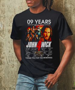 09 years of john wick 2014 2023 thank you for the memories signatures shirt