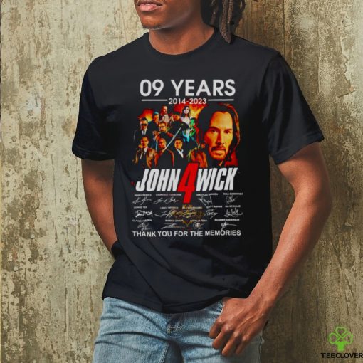 09 years of john wick 2014 2023 thank you for the memories signatures shirt
