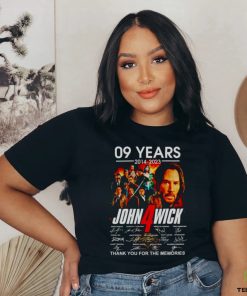 09 years of john wick 2014 2023 thank you for the memories signatures shirt