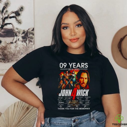 09 years of john wick 2014 2023 thank you for the memories signatures shirt