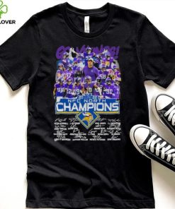 Minnesota Vikings 2022 NFC North Champions signatures shirt