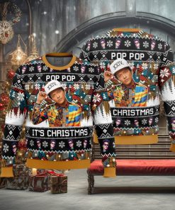 Pop Pop It’s Christmas Bruno Mars Ugly Christmas Sweater 1 Pop Pop It’s Christmas Bruno Mars Ugly Christmas Sweater