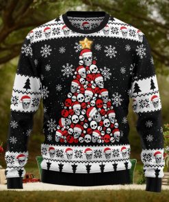 Skull Pine Tree Ugly Christmas Sweater Thankgiving Gift Men Women