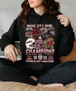 Music City Bowl 2023 Champions Maryland Terrapins 31 – 13 Auburn Tigers December 30, 2023 Nissan Stadium T Shirt