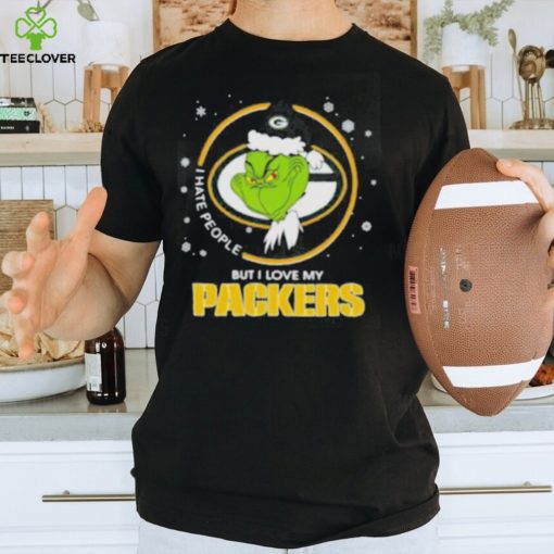 I Hate People But I Love My Green Bay Packers Grinch Shirt