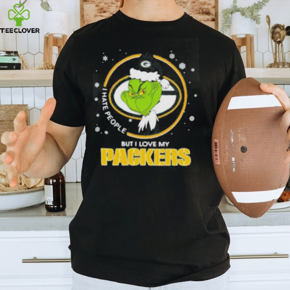 I Hate People But I Love My Green Bay Packers Grinch Shirt I Hate People But I Love My Green Bay Packers Grinch Shirt