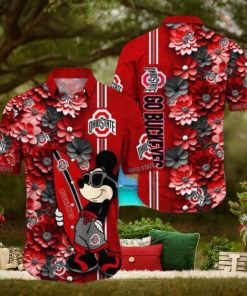 Ohio State Buckeyes Hawaiian Shirt Mickey Love Surfing Trending Summer Gift