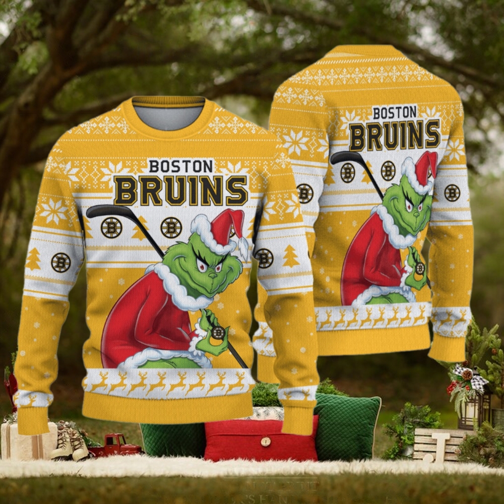 Boston Bruins Grinch Christmas Ugly Sweater Boston Bruins Grinch Christmas Ugly Sweater