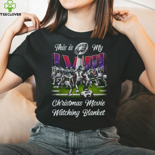 Philadelphia Eagles This Is My Christmas Movie And Watching Nfl Team T hoodie, sweater, longsleeve, shirt v-neck, t-shirt