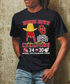 Horns Down Oklahoma Sooners 2023 Golden Hat Trophy Champions 34 30 hoodie, sweater, longsleeve, shirt v-neck, t-shirt