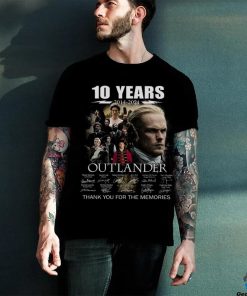 10 Years 2014 2024 Outlander Signatures Thank You For The Memories Tshirt