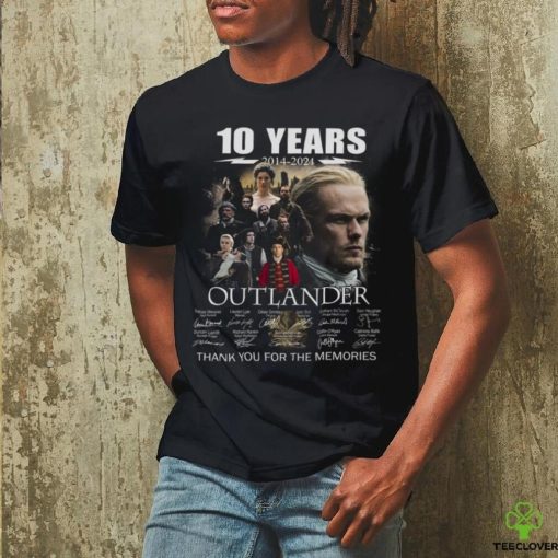 10 Years 2014 2024 Outlander Signatures Thank You For The Memories Tshirt