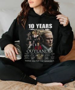 10 Years 2014 2024 Outlander Signatures Thank You For The Memories Tshirt