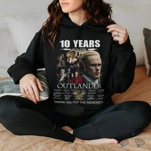 10 Years 2014 2024 Outlander Signatures Thank You For The Memories Tshirt