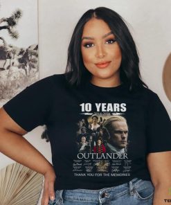 10 Years 2014 2024 Outlander Signatures Thank You For The Memories Tshirt