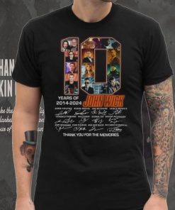 10 Years Of 2014 2024 John Wick Thank You For The Memories T Shirt