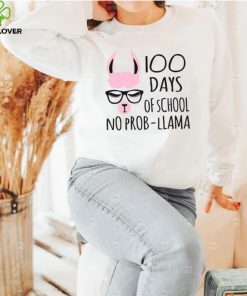 100 Days Of School No Probllama Unisex T Shirt
