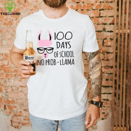 100 Days Of School No Probllama Unisex T Shirt