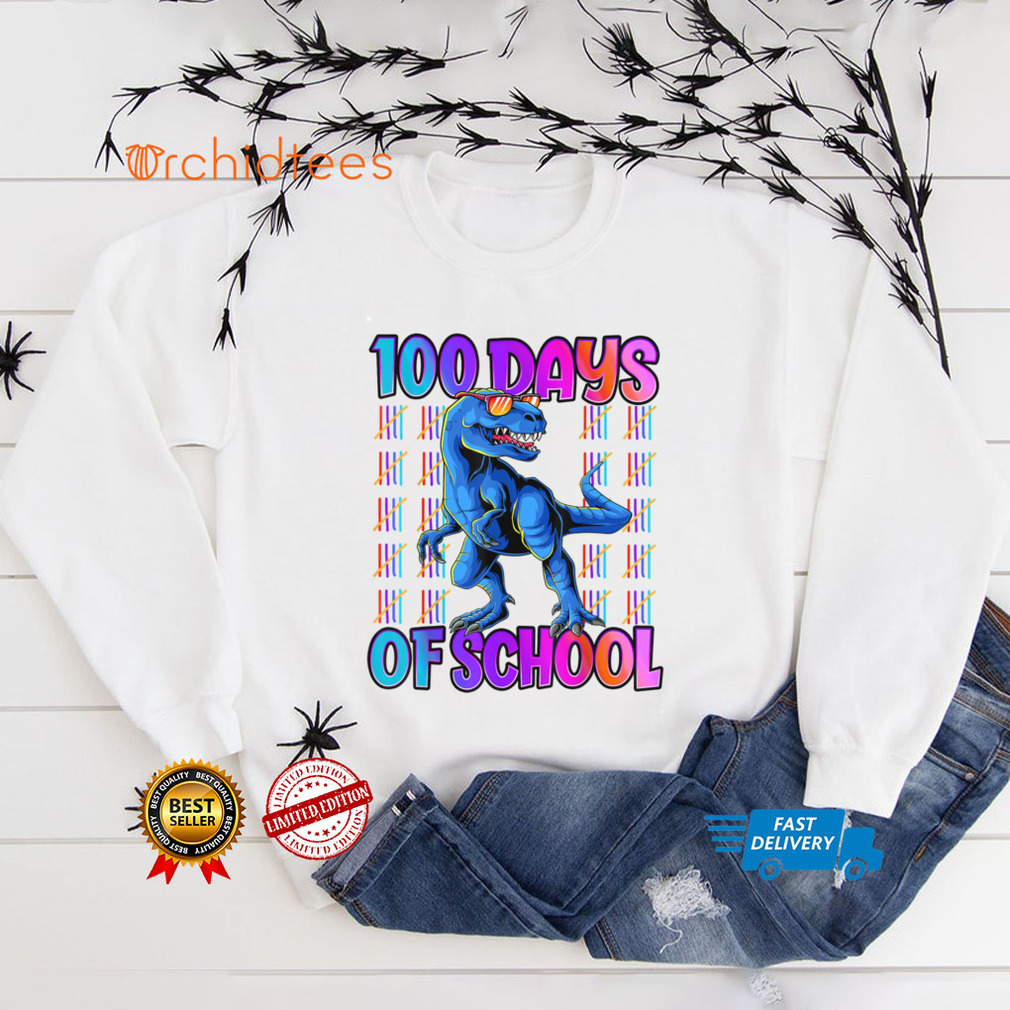 100 Days Of School Shirt T rex 100 Days Smarter 100th Day T Shirt