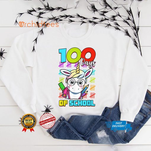 100 Days Of School Shirt Unicorn 100 Days Smarter 100th Day T Shirt