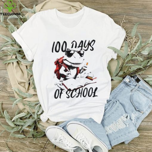 100 Days Of School T Rex With Glasses Shirt