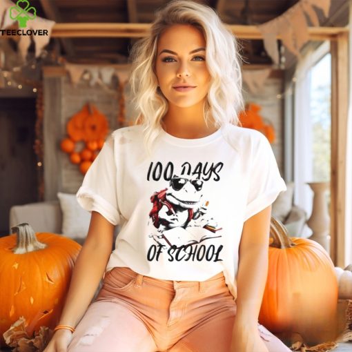 100 Days Of School T Rex With Glasses Shirt